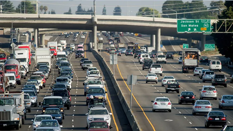 880 Freeway with HOV lane