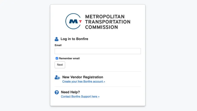 MTC’s vendor portal.