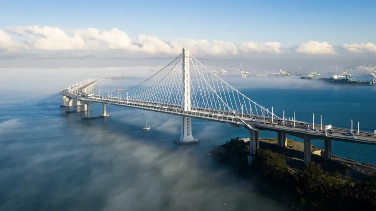 Aerial view of Bay Bridge