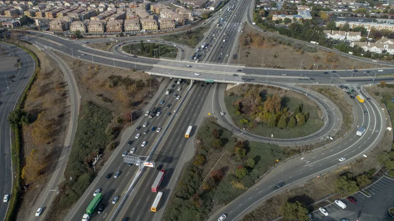 Aerial view of Interstate 880 in Alameda County.