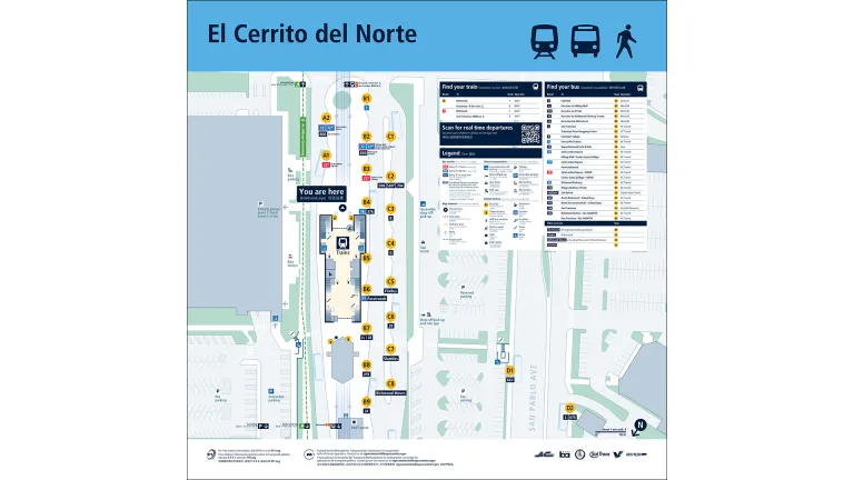 Sample facility map for El Cerrito del Norte station.