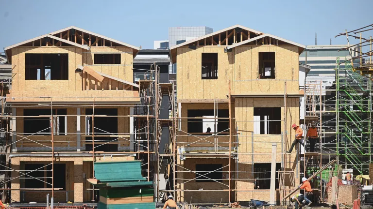 Construction of a multifamily home.