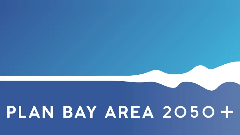 Plan Bay Area 2050+ logo.