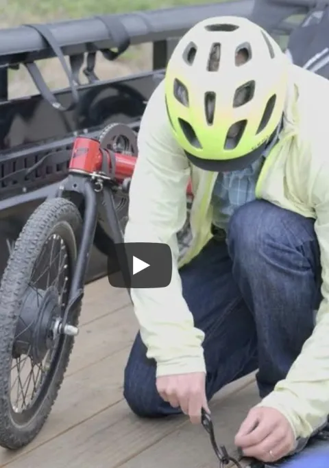 How to secure your bike on the bike shuttle video still.