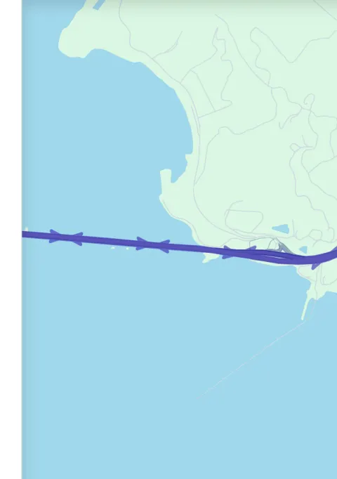 Screen capture of real-time bike shuttle map.