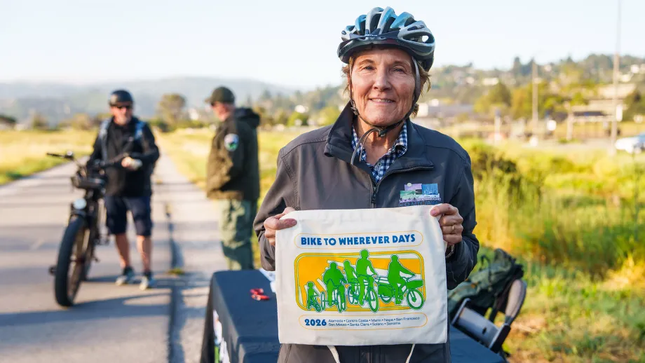 MTC Vice Chair Stephanie Moulton-Peters for Bike to Wherever Days 2026.