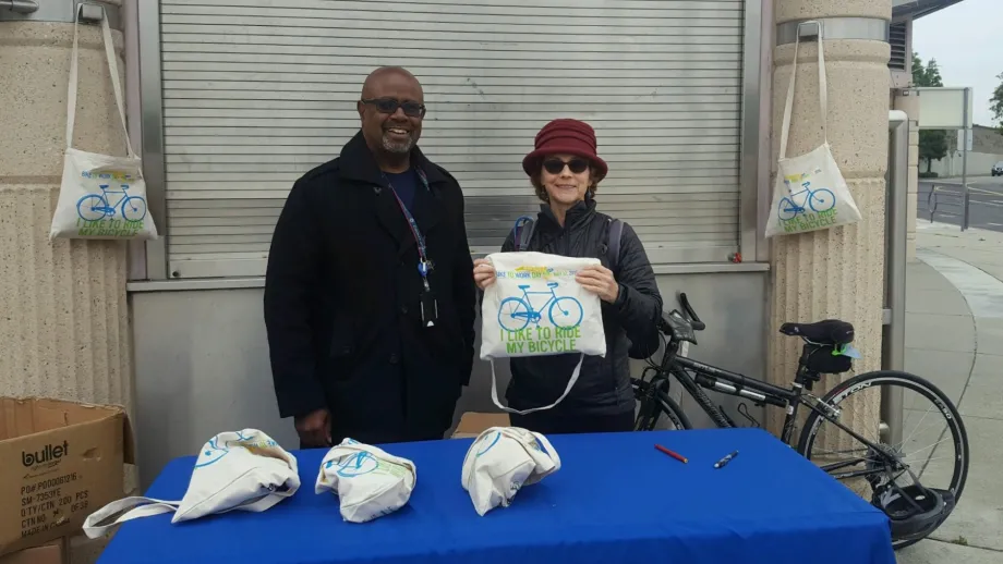 Staff at the Castro Valley BART energizer station
