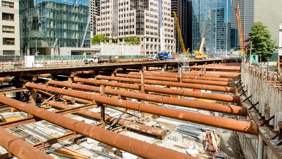 Transbay Transit Center construction