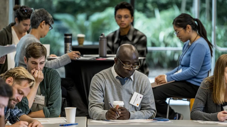 Participants at a workshop at the Bay Area Metro Center.