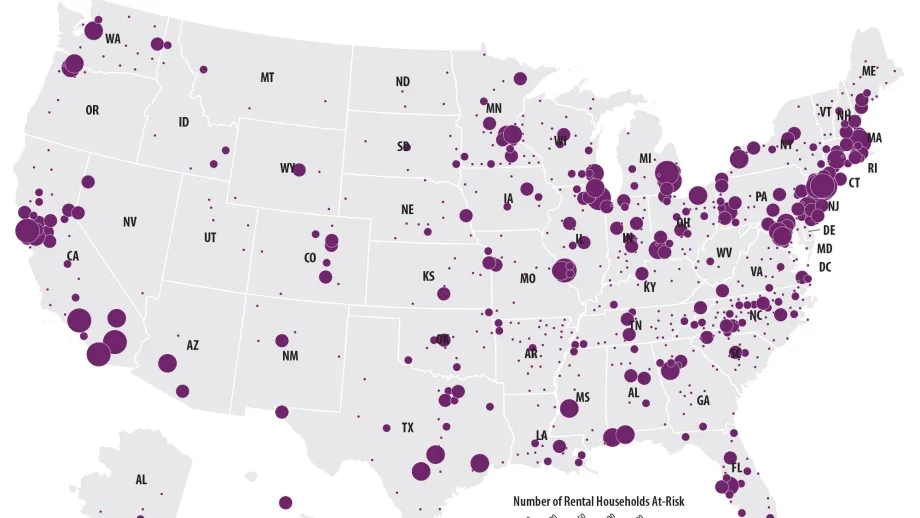 Where Low-Income Renters Face Eviction Due to Government Shutdown